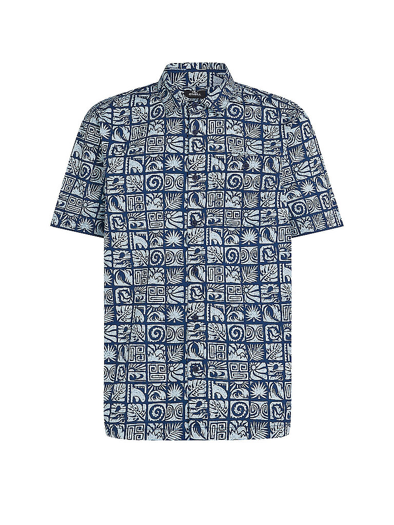 Chemise de plage imprimées bleu marine S