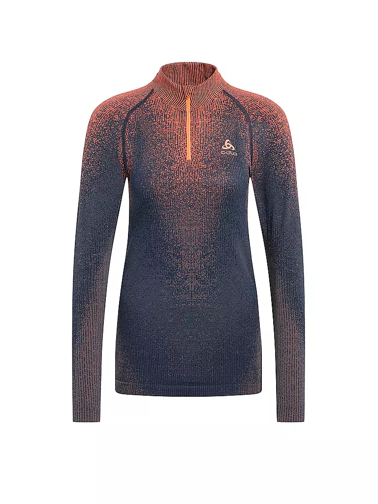 ODLO | Damen Unterzieh Zipshirt Blackcomb Base Layer | Bleu foncé