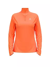 ODLO | Damen Unterzieh Zipshirt Essentials Ceramiwarm | Orange