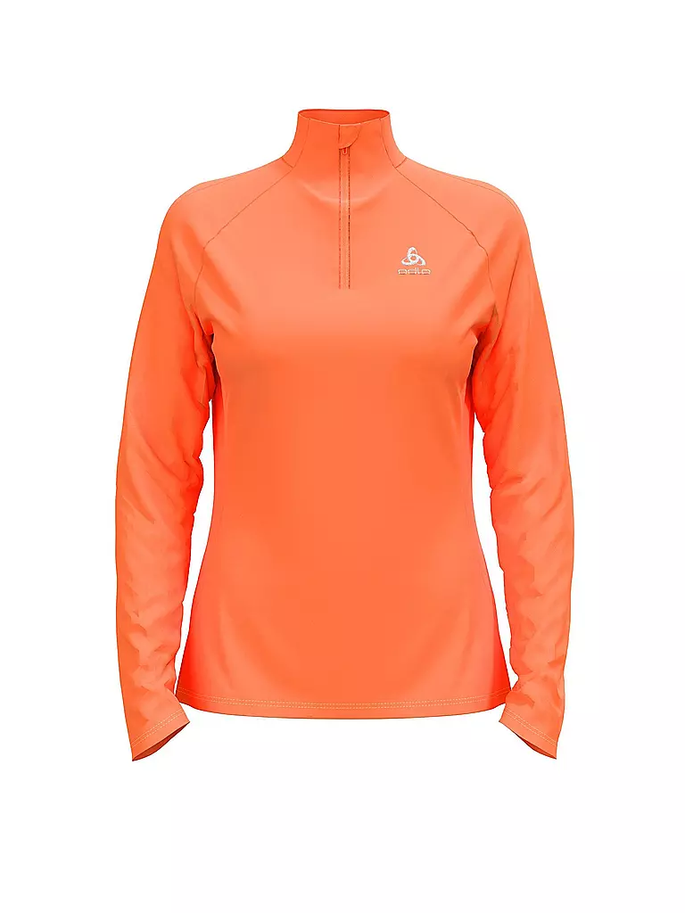 ODLO | Damen Unterzieh Zipshirt Essentials Ceramiwarm | Orange