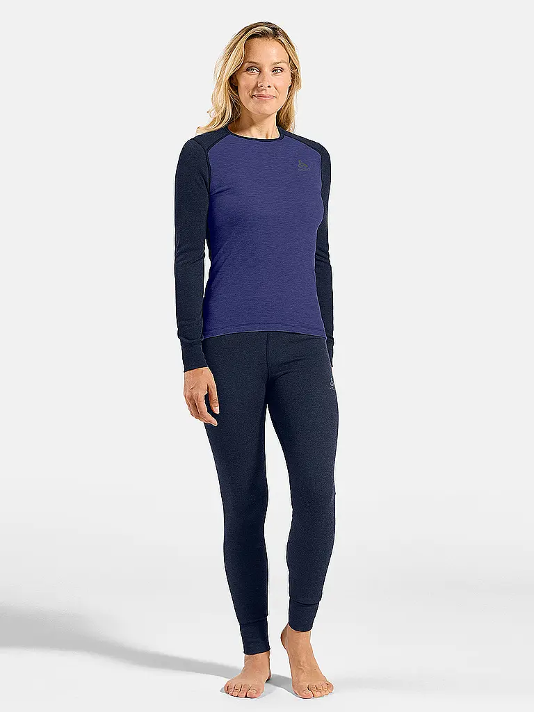 ODLO | Ensemble de sous-vêtements thermiques pour femmes ACTIVE WARM ECO | Bleu foncé