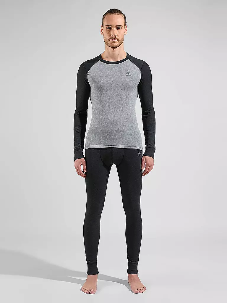 ODLO | Ensemble de sous-vêtements thermiques pour homme ACTIVE WARM ECO Base Layer | Gris