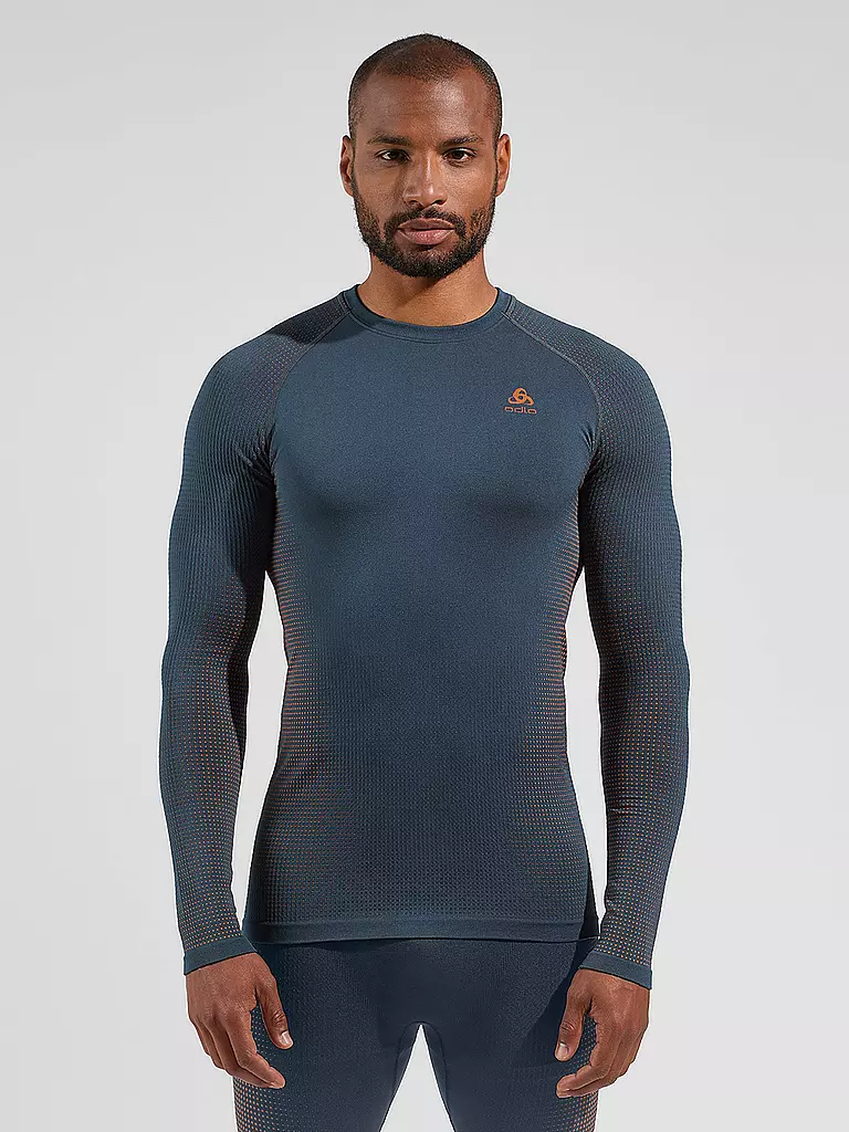 ODLO | Herren Funktionsshirt WARM ECO Baselayer | Bleu foncé