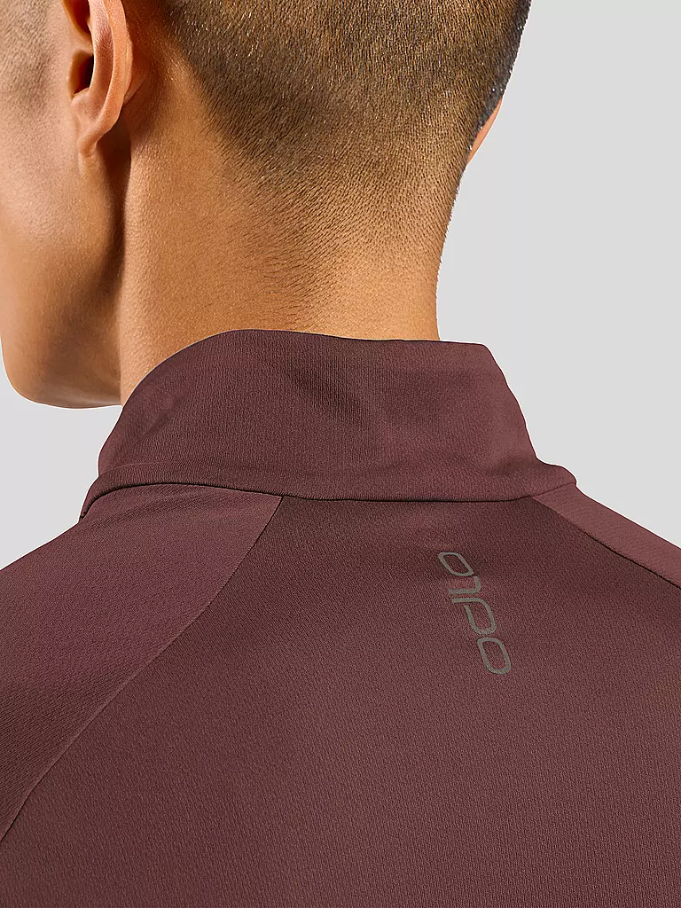 ODLO | Herren Laufshirt Essentials Ceramiwarm | Rouge foncé