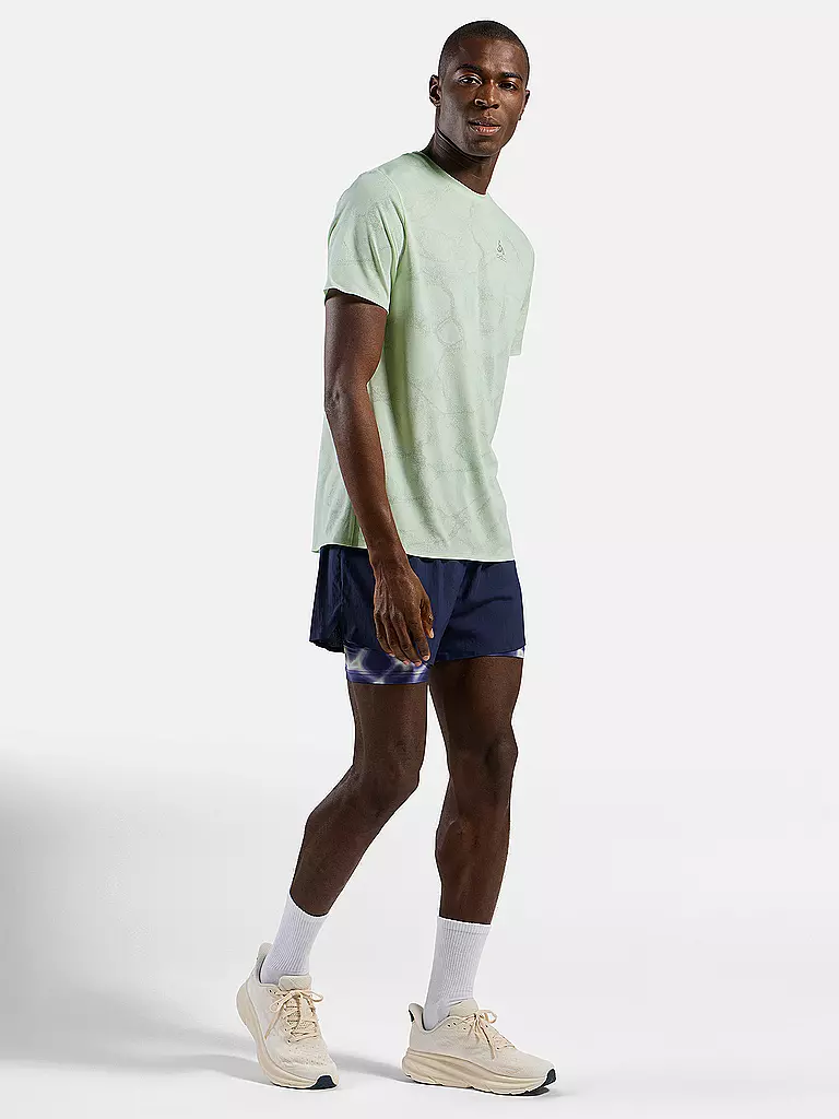 ODLO | Short de course pour hommes Zeroweight Print 5 pouces | Lilas