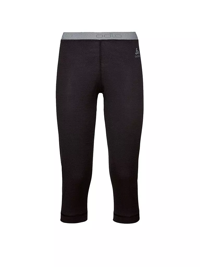 ODLO | Sous-pantalon 3/4 femme Natural 100 % laine mérinos chaude | Noir
