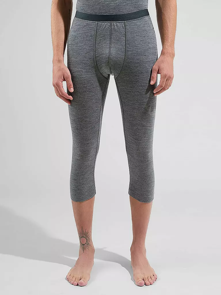 ODLO | Sous-pantalon 3/4 homme Merino 200 | Gris clair