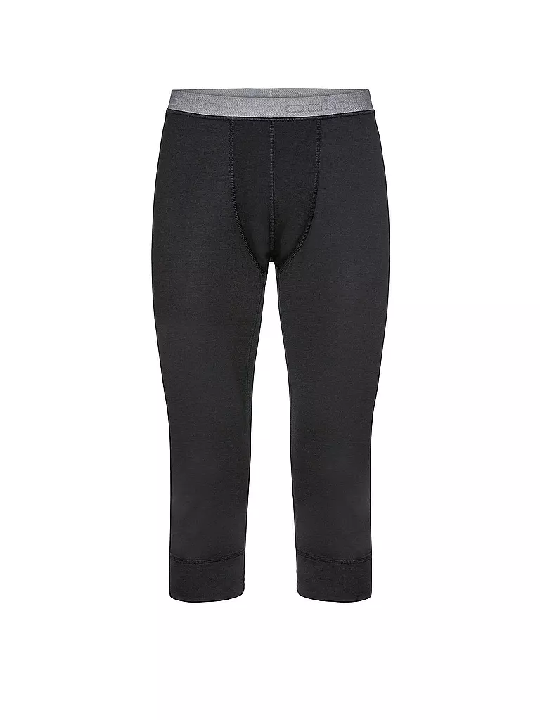 ODLO | Sous-pantalon 3/4 homme Natural 100 % Merino Warm | Noir