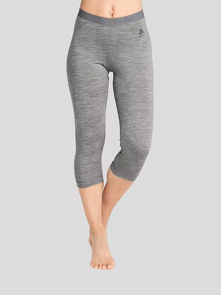 ODLO | Sous-pantalon femme Natural 100% Merino Warm 3/4 | Gris