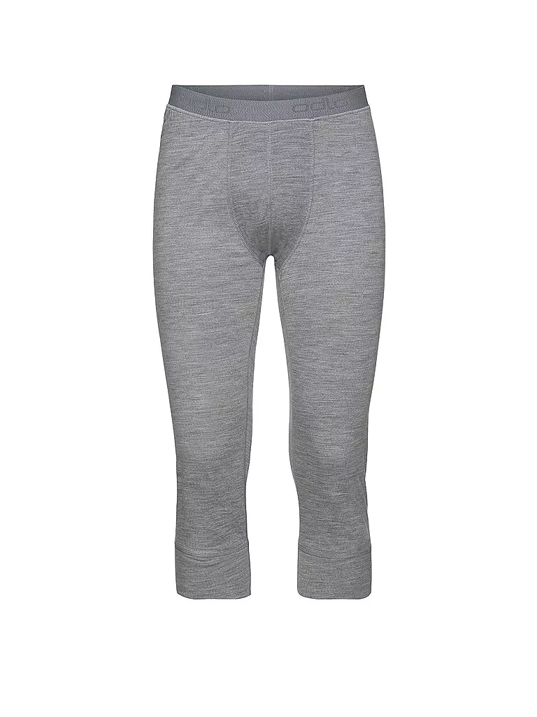 ODLO | Sous-pantalon homme Natural 100% Merino Warm 3/4 | Gris