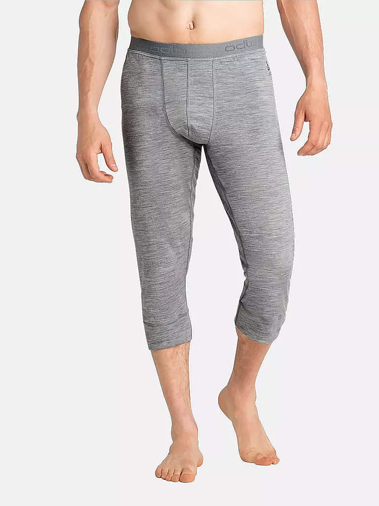 ODLO | Sous-pantalon homme Natural 100% Merino Warm 3/4 | Gris