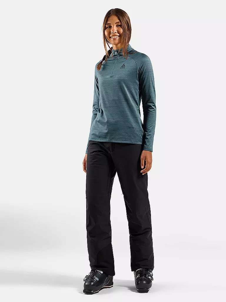 ODLO | Sous-pull zippé femme Essentials Ceramiwarm | Bleu