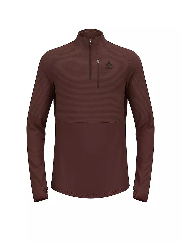 ODLO | Sous-pull zippé homme Descent Ceramiwarm | Marron