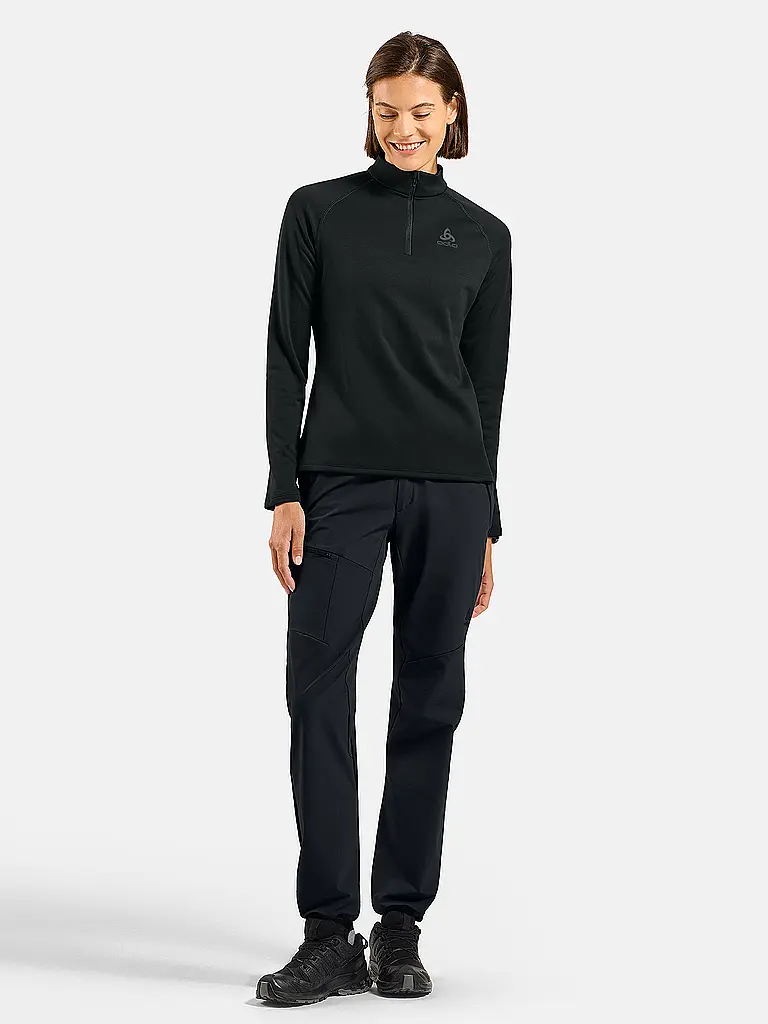 ODLO | Sous-pull zippé pour femme Besso Mid Layer | Noir