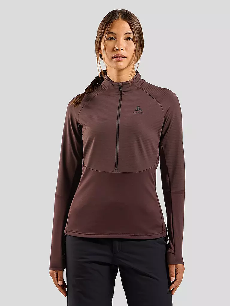 ODLO | Sous-pull zippé pour femme Descent Ceramiwarm |