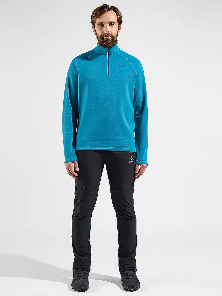 ODLO | Sous-pull zippé pour homme Besso Mid Layer | Pétrole