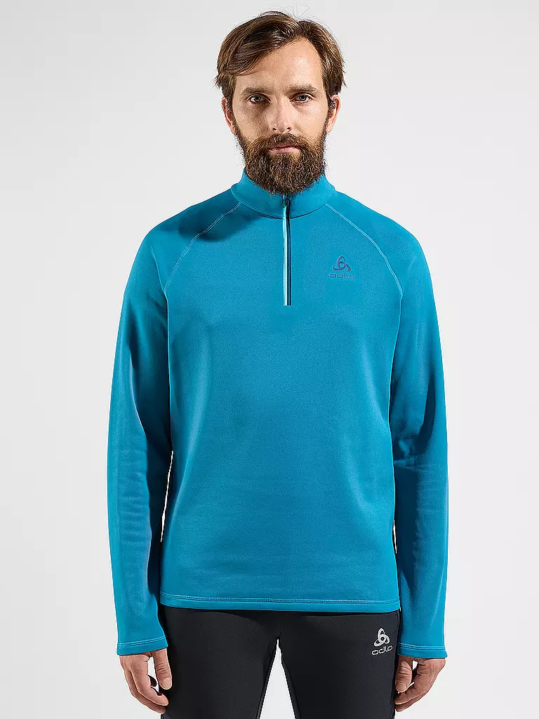 ODLO | Sous-pull zippé pour homme Besso Mid Layer | Pétrole