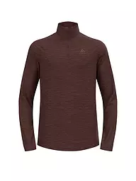 ODLO | Sous-vêtement de ski homme Millennium Element 1/2 Zip | Marron