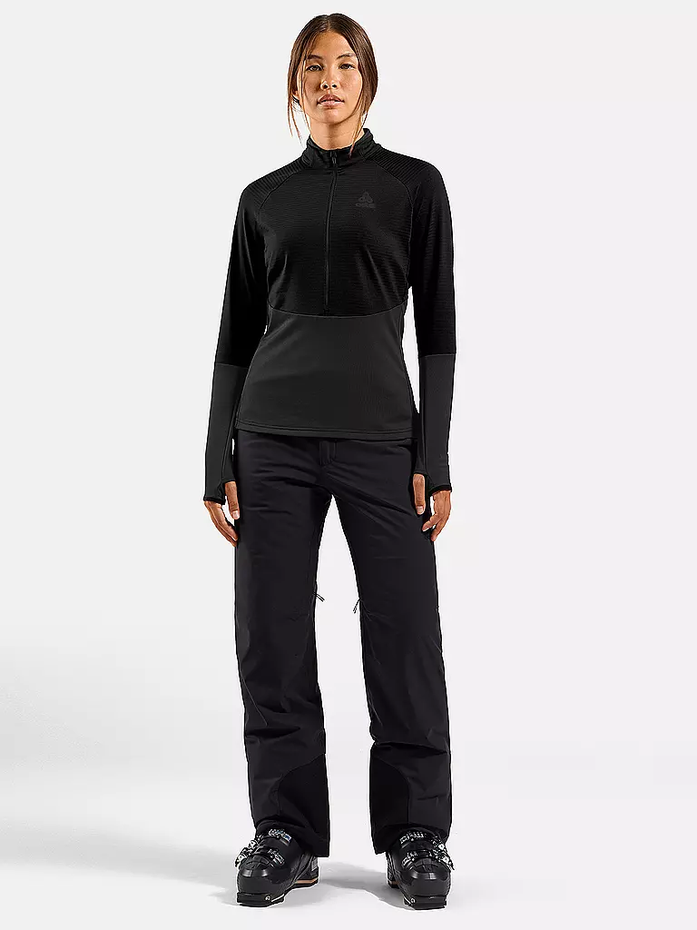 ODLO | Sous-vêtement zippé pour femme Descent Ceramiwarm | Noir