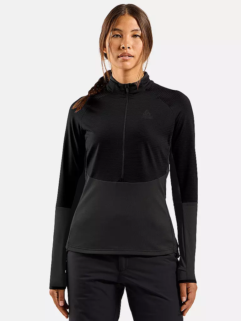 ODLO | Sous-vêtement zippé pour femme Descent Ceramiwarm | Noir