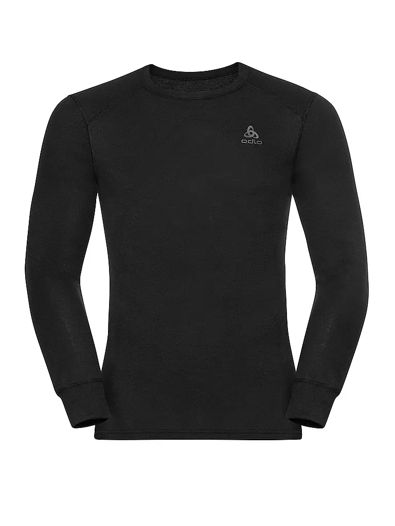 ODLO | T-shirt de corps homme ACTIVE WARM ECO Base Layer | Noir