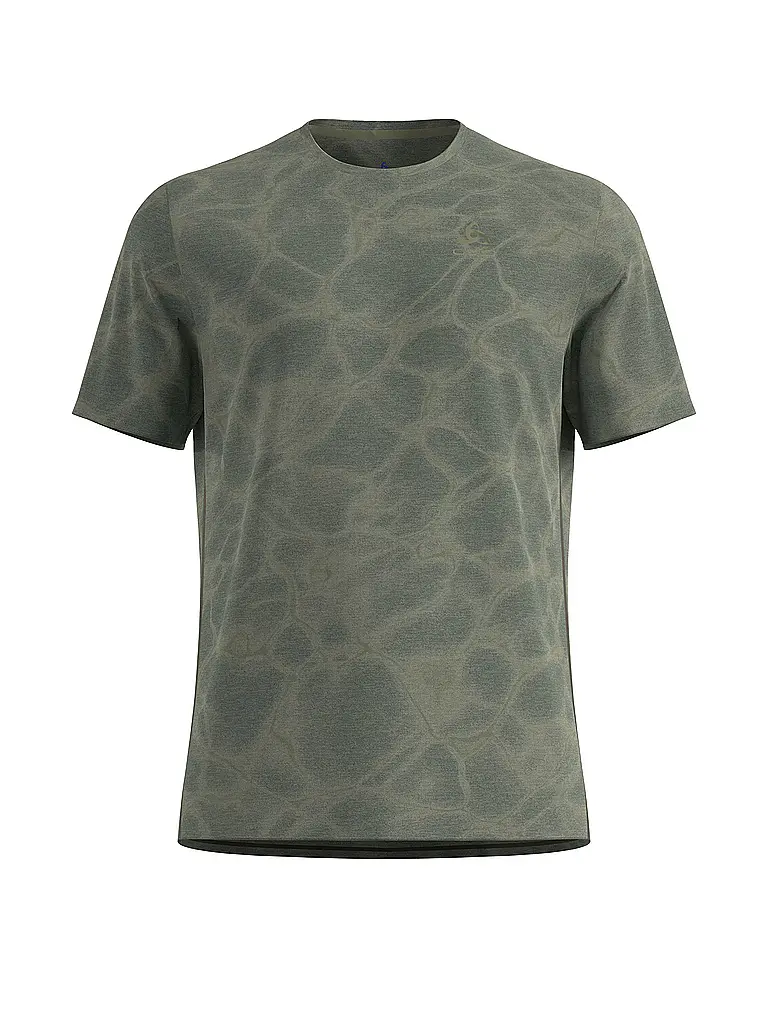 ODLO | T-shirt de running homme Zeroweight Engineered Chill-Tec | Olive