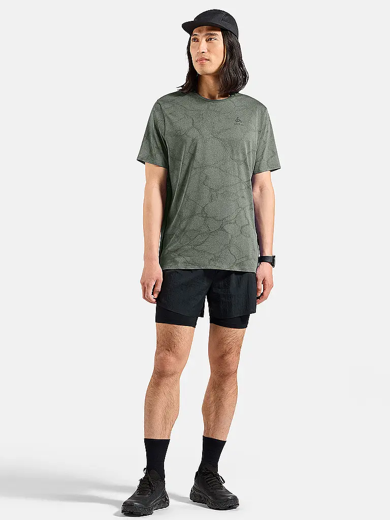 ODLO | T-shirt de running homme Zeroweight Engineered Chill-Tec | Olive