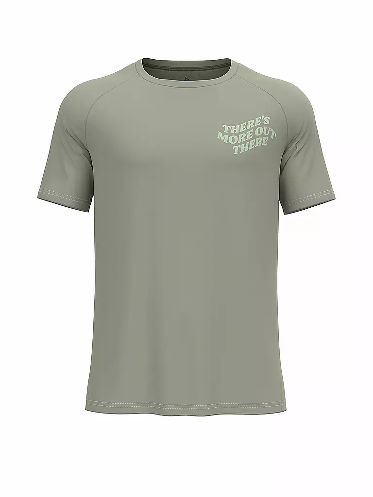 ODLO | T-shirt de running imprimé Essential pour homme | Beige