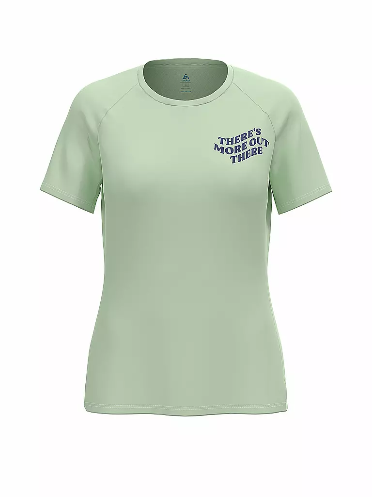 ODLO | T-shirt de running imprimé Essentials pour femmes | Vert clair