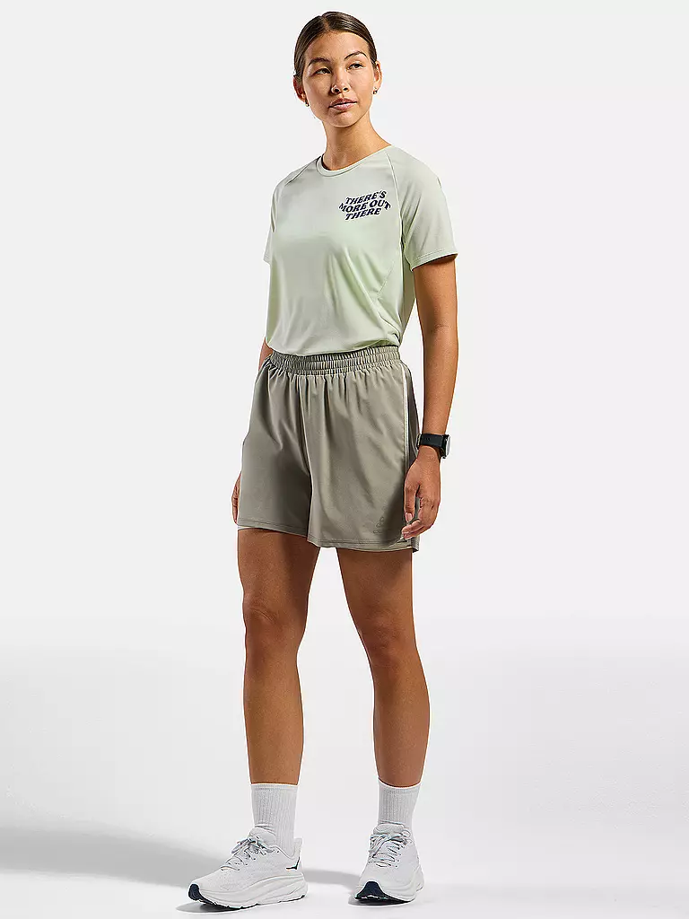 ODLO | T-shirt de running imprimé Essentials pour femmes | Vert clair