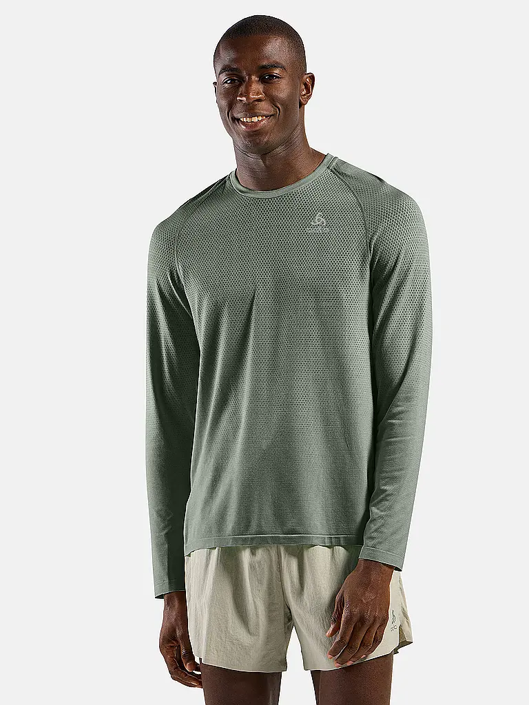 ODLO | T-shirt de running seamless Essentials pour homme | Olive