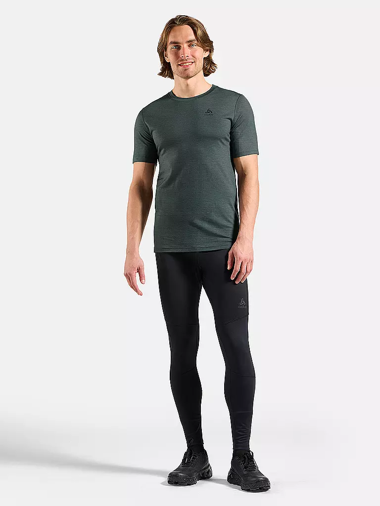 ODLO | T-shirt Homme Merino 200 | Vert foncé