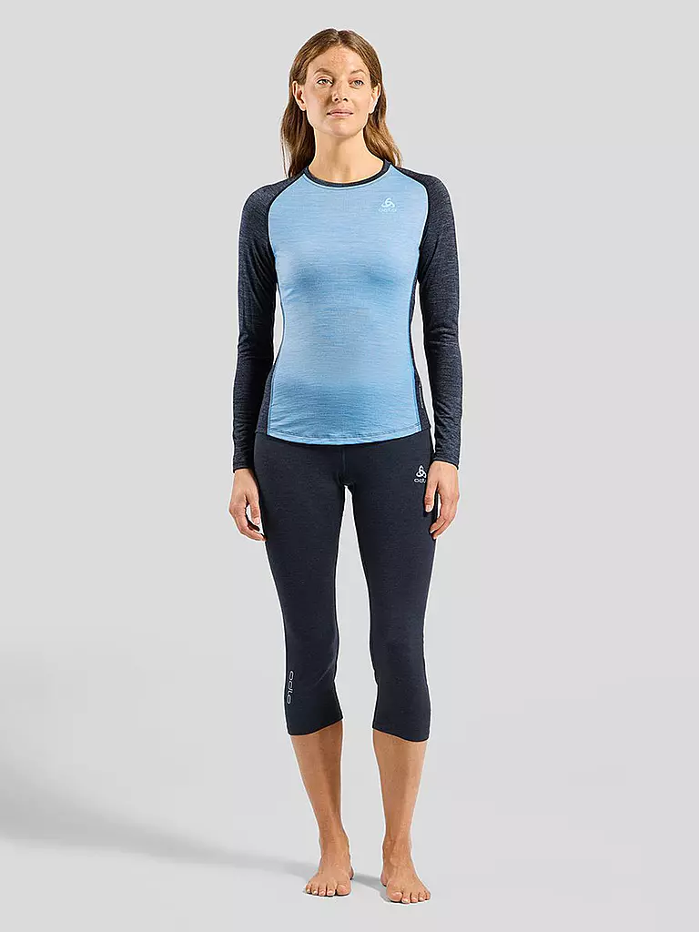 ODLO | Tight 3/4 de sous-vêtement pour femme Revelstoke Performance Wool Warm | Bleu foncé