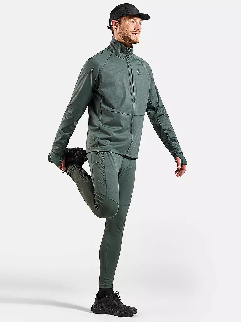ODLO | Veste de course pour homme Zeroweight Pro Warm Reflective | Vert foncé