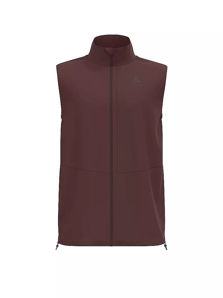 ODLO | Veste de course softshell Zeroweight Warm pour hommes | Rouge foncé