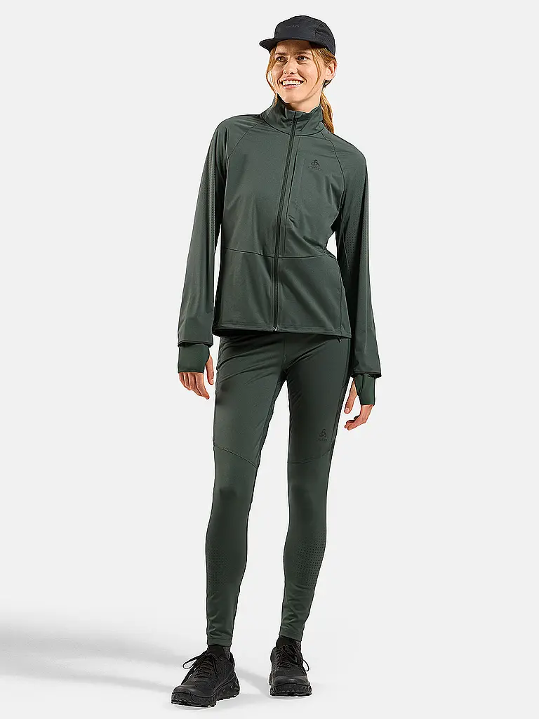 ODLO | Veste de running femme Zeroweight Pro Warm Reflective | Vert foncé