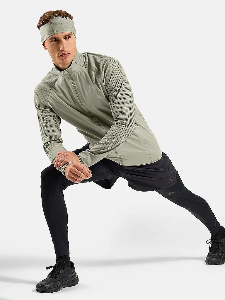 ODLO | Veste de running homme Zeroweight Warm Hybrid | Olive