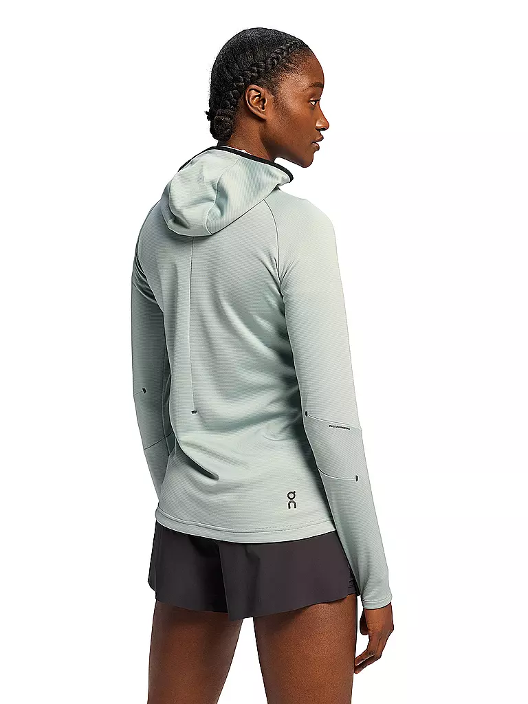 ON |  Damen Fleecejacke Climate Hoodie  | Bleu clair