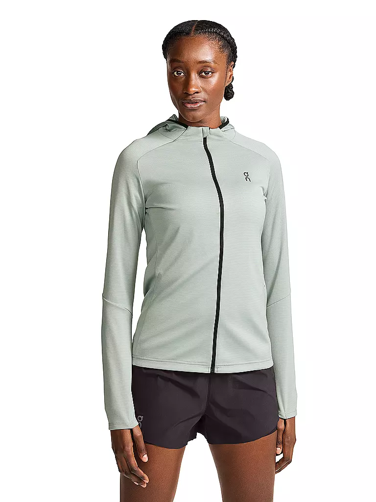 ON |  Damen Fleecejacke Climate Hoodie  | Bleu clair