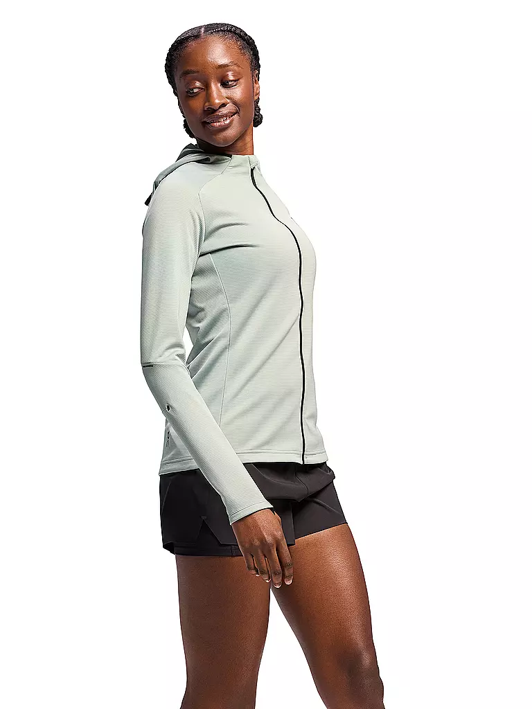 ON |  Damen Fleecejacke Climate Hoodie  | Bleu clair