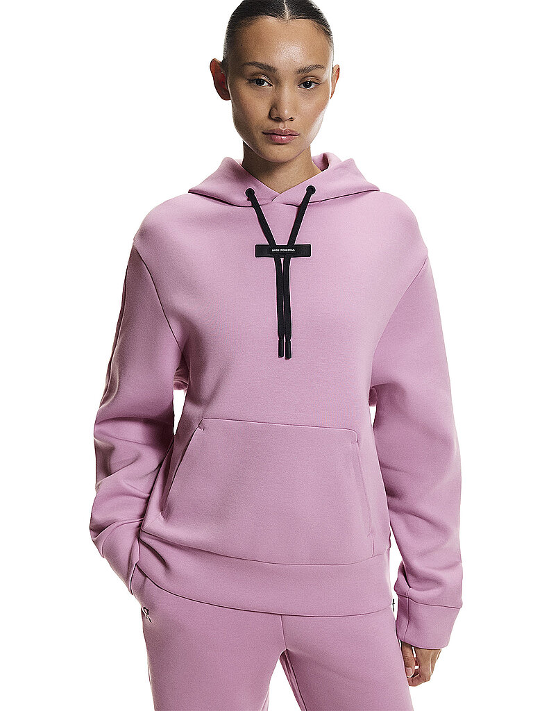 Hoodie de course Focus Techs rose M