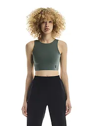 ON | Damen Laufshirt Core 2in1 Crop | Olive