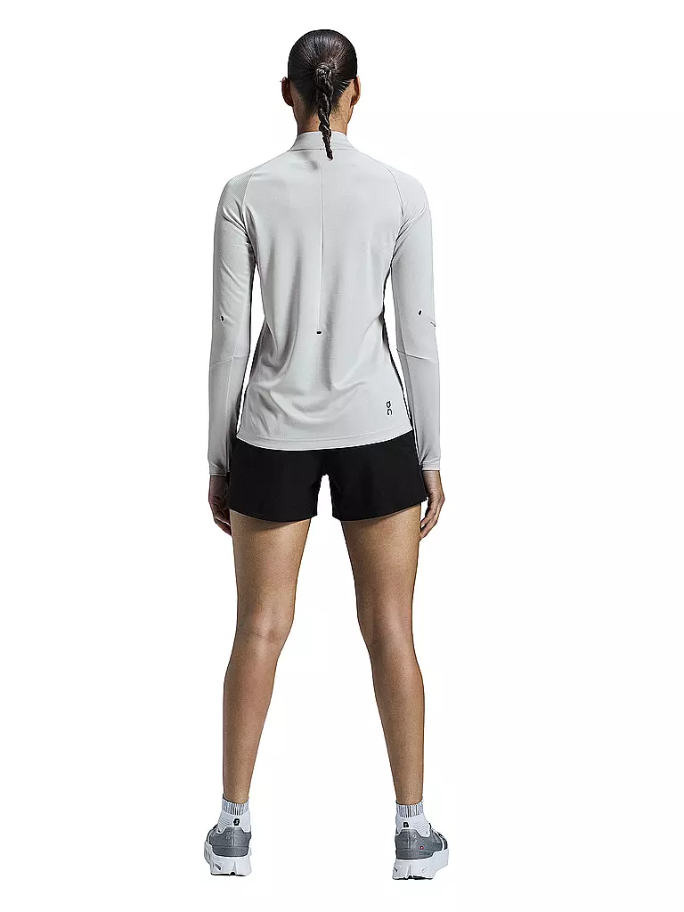 ON | Damen Funktions Zipshirt Climate | Gris clair