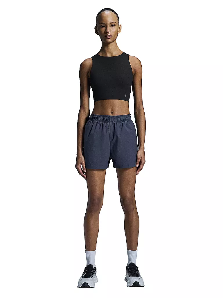 ON | Damen Laufshirt Core 2in1 Crop | Noir