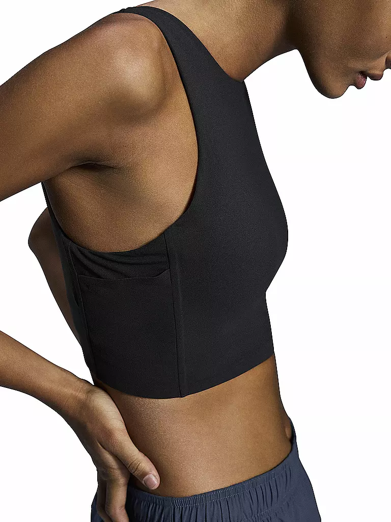 ON | Damen Laufshirt Core 2in1 Crop | Noir