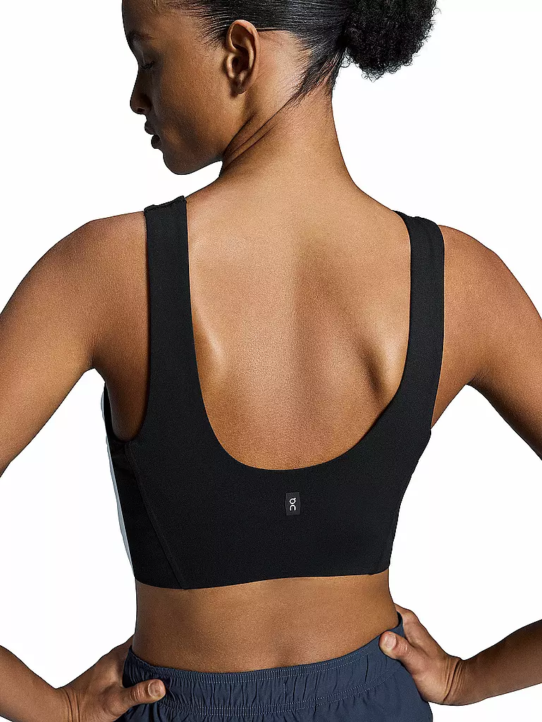 ON | Damen Laufshirt Core 2in1 Crop | Noir