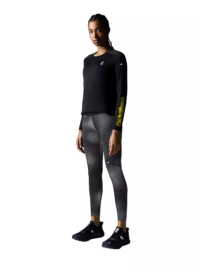 ON | Damen Laufshirt Performance Long-T Lumos  | Noir