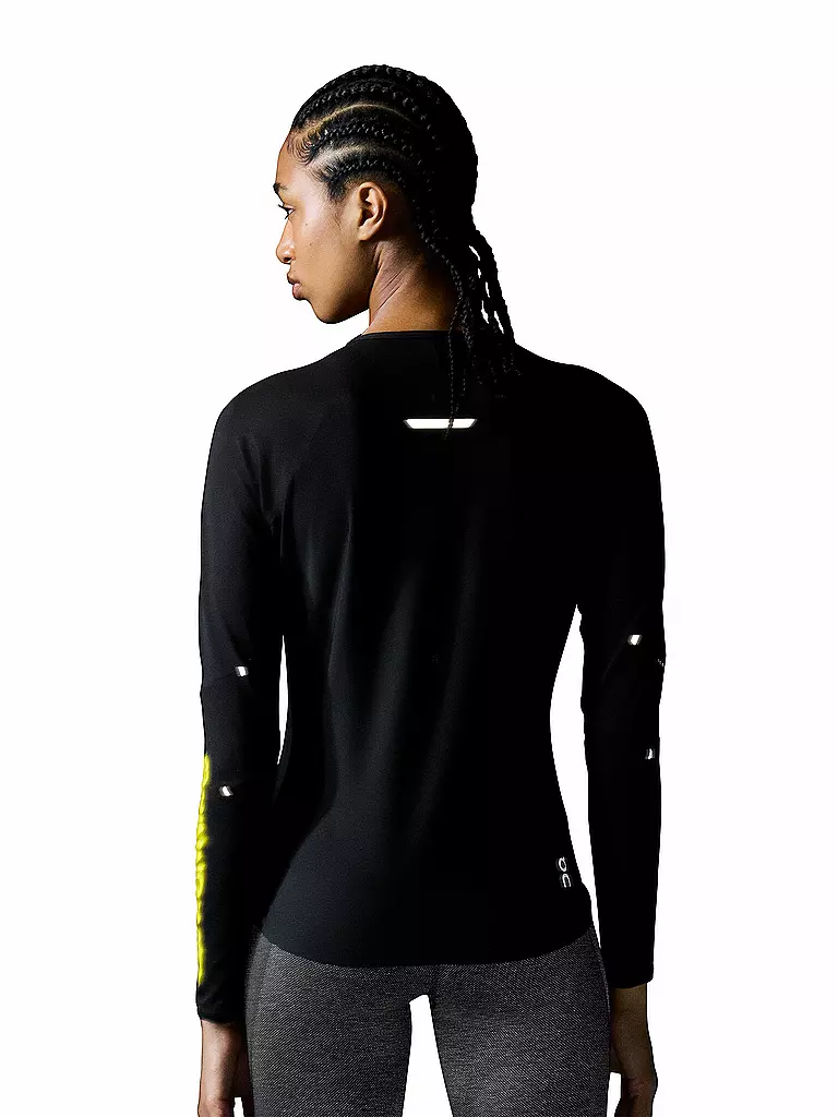 ON | Damen Laufshirt Performance Long-T Lumos  | Noir