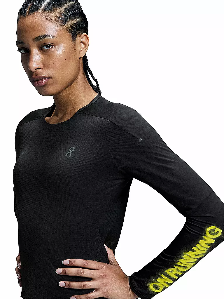ON | Damen Laufshirt Performance Long-T Lumos  | Noir