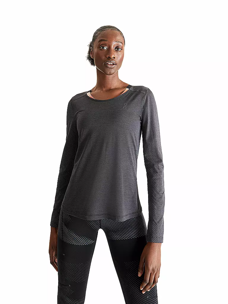 ON | Damen Laufshirt Performance Long-T Lumos | Noir